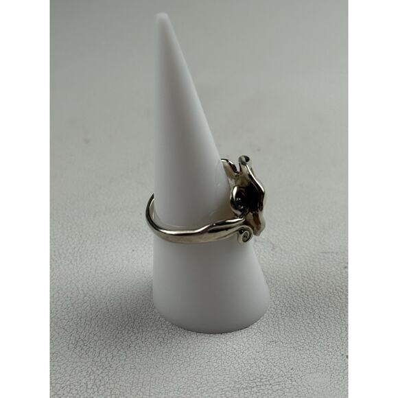 Hagit Gorali Israel Sterling Silver Ring Real Pearl Flower Size 7 - Picture 8 of 11